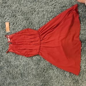Burnt orange flowy dress nwt
